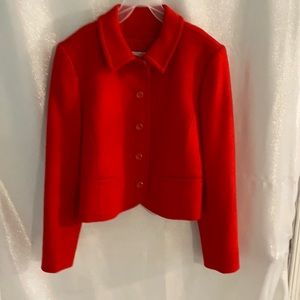 Red wool jacket